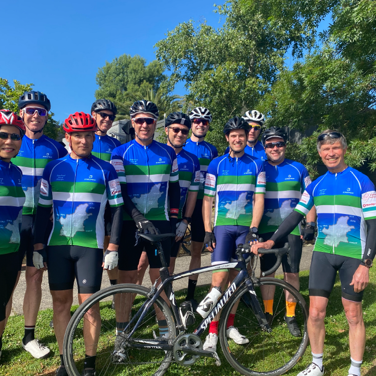 Cylcists Richard Large far right