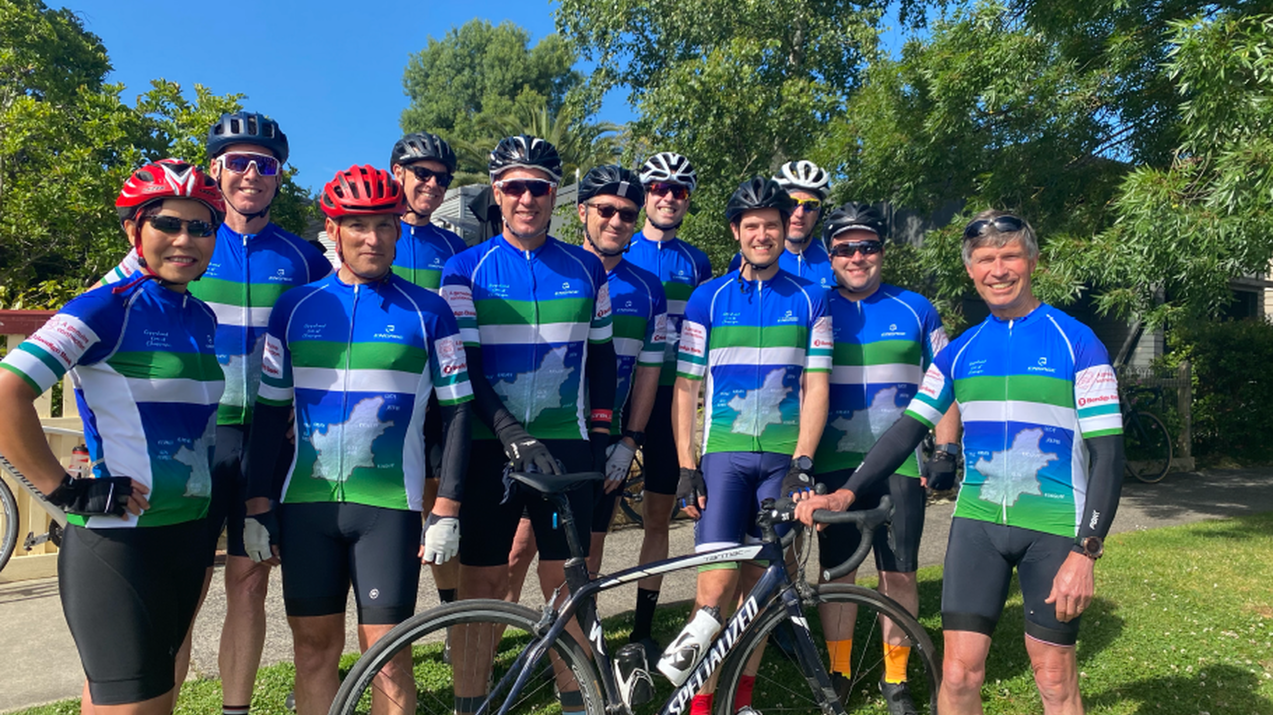 Cylcists Richard Large far right